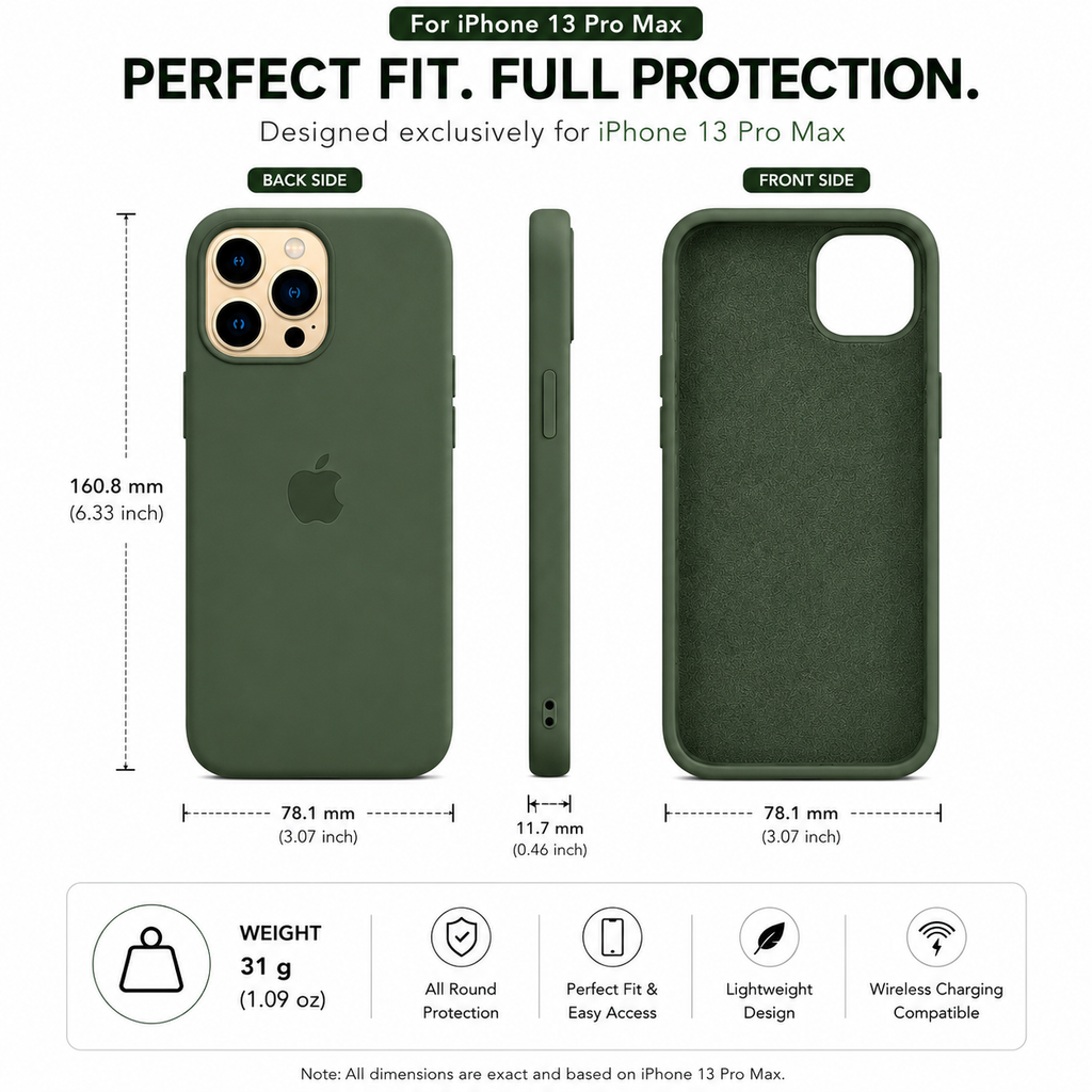 Anti-Fingerprint Premium Silicone Case for iPhone 13 Pro Max