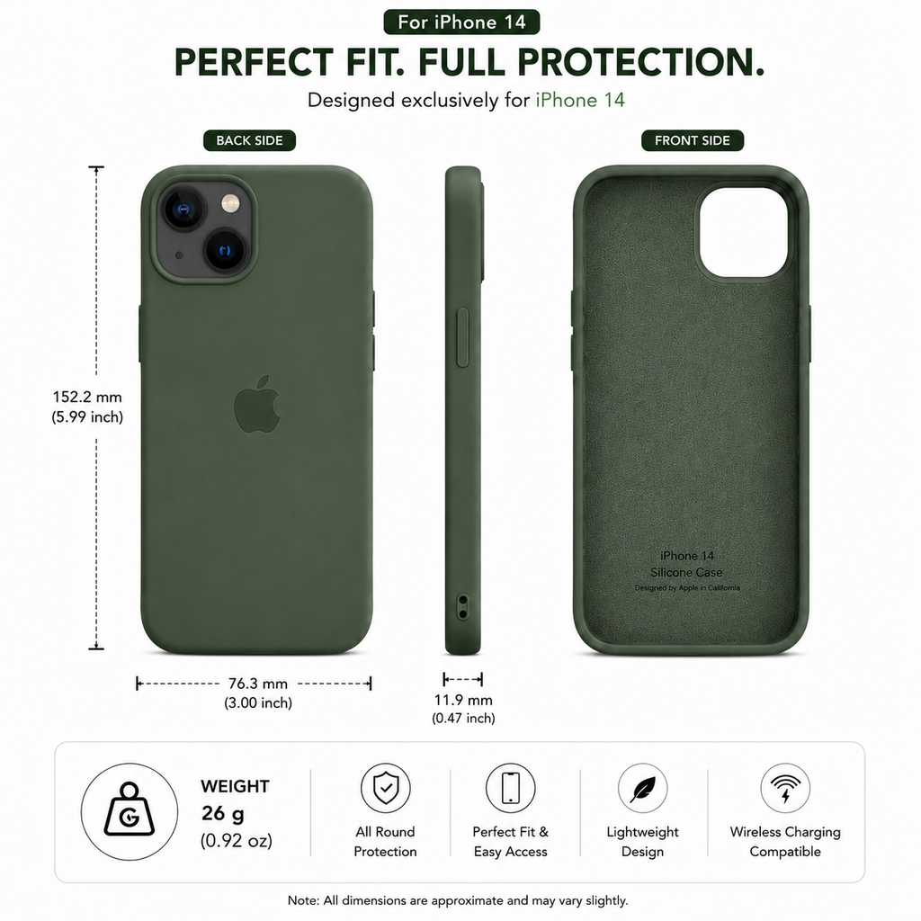 Anti-Fingerprint Premium Silicone Case for iPhone 14