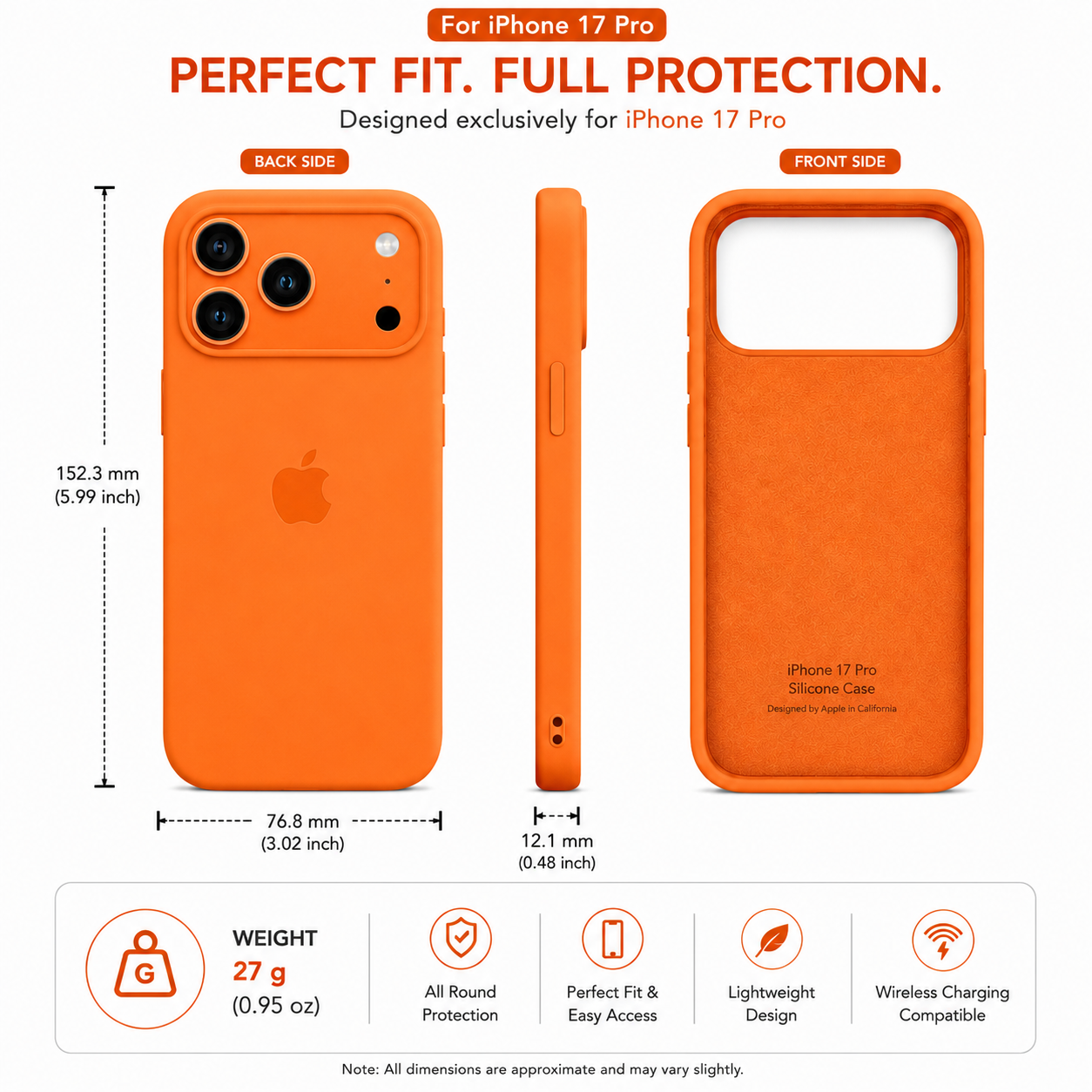 Anti-Fingerprint Premium Silicone Case for iPhone 17 Pro