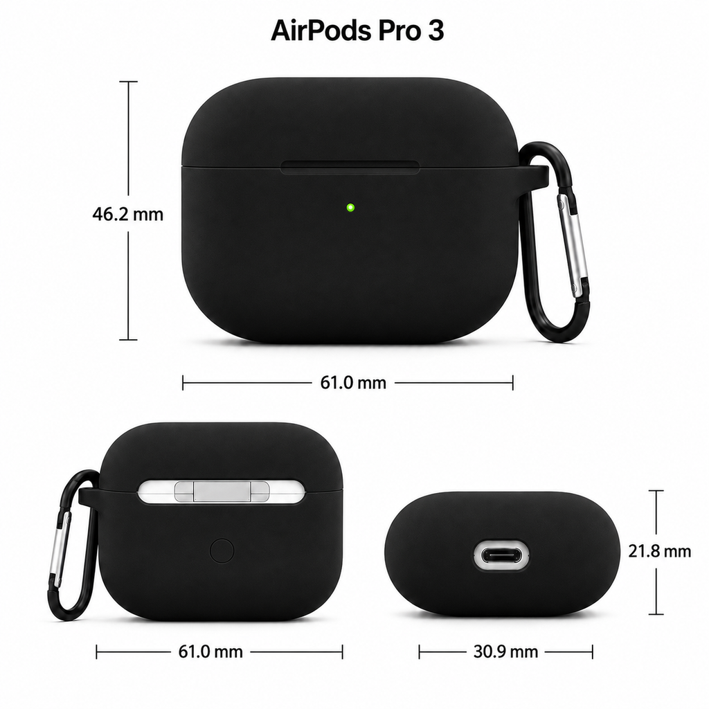 Soft Silicone Protective Case for AirPods Pro 3