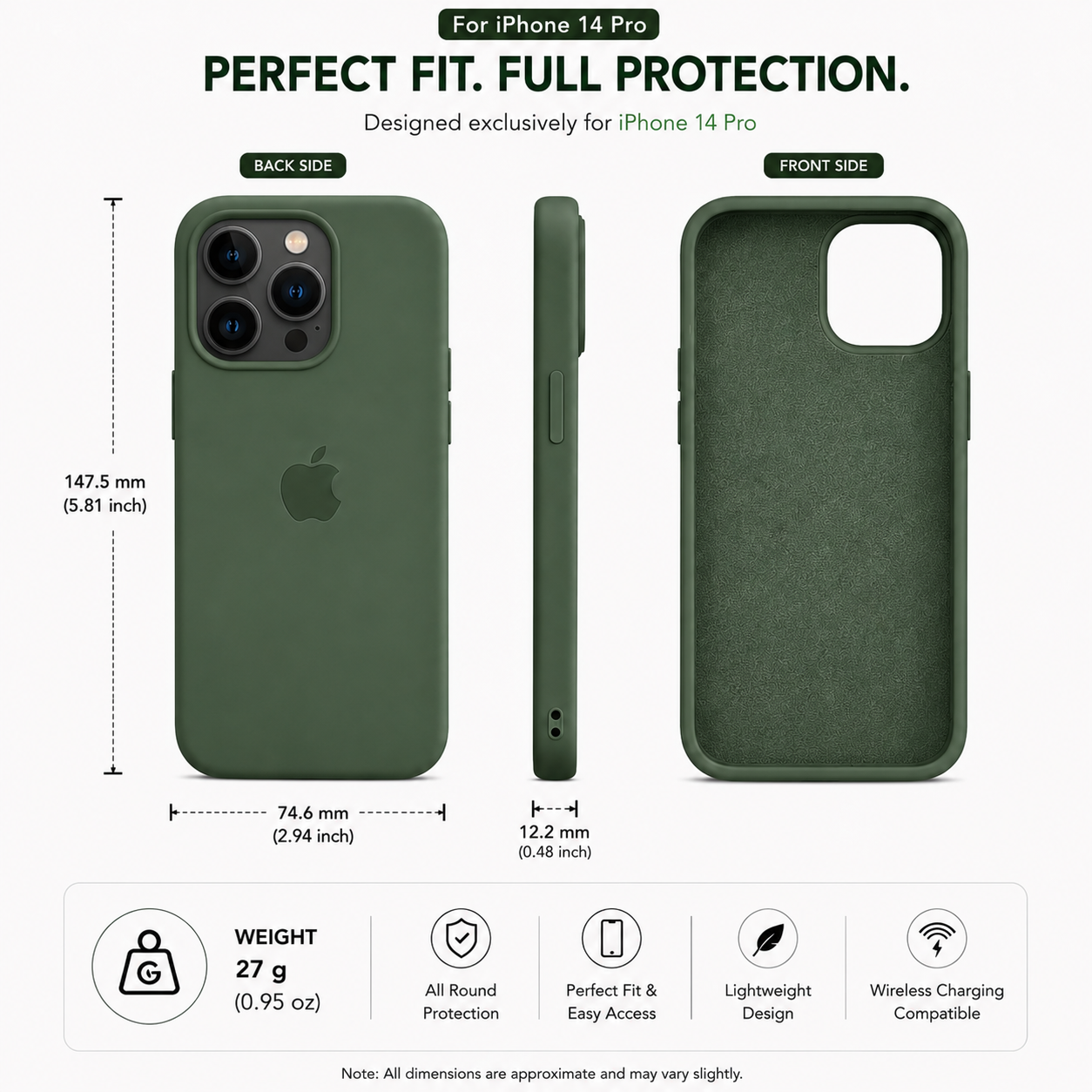 Anti-Fingerprint Premium Silicone Case for iPhone 14 Pro