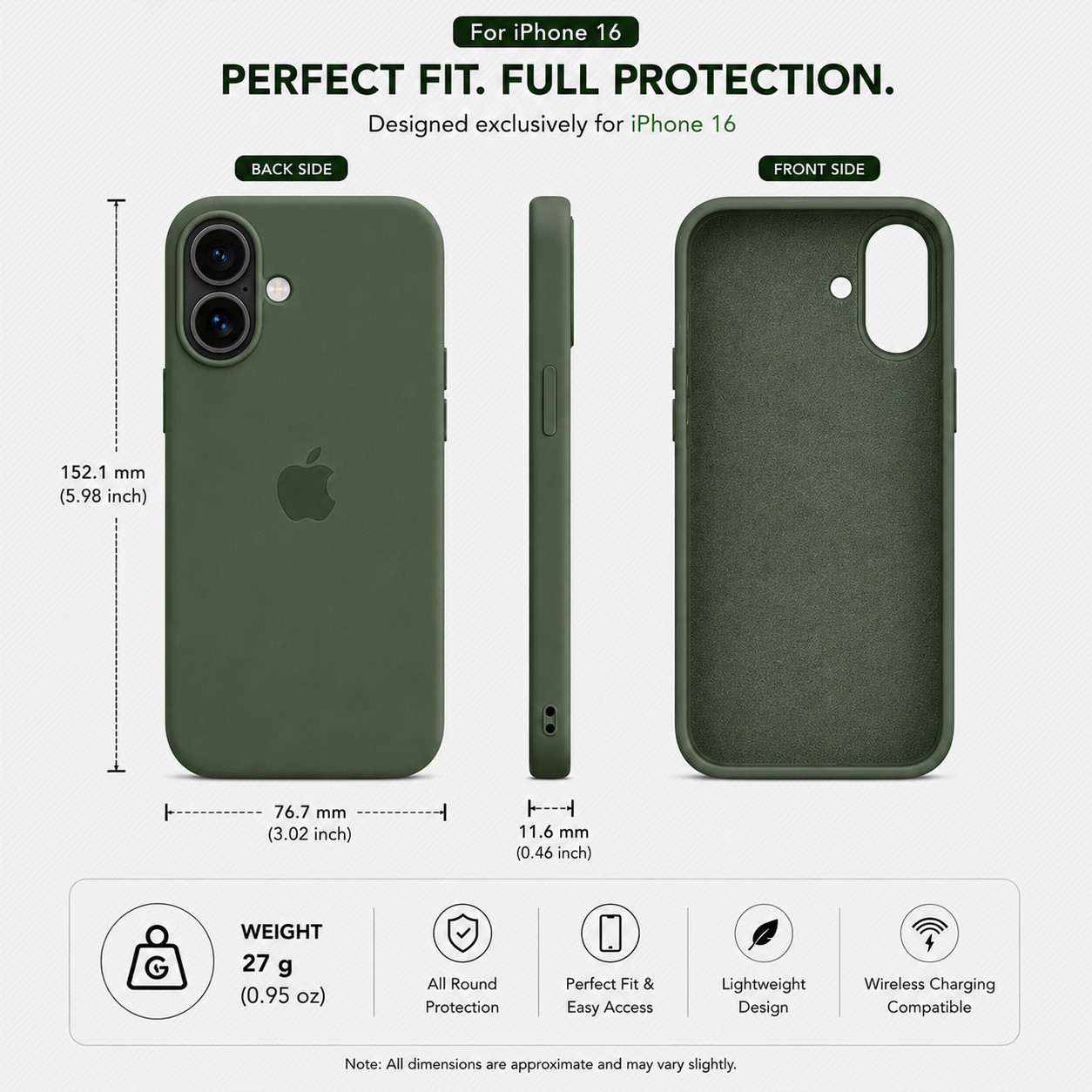 Anti-Fingerprint Premium Silicone Case for iPhone 16