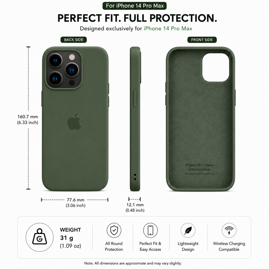 Anti-Fingerprint Premium Silicone Case for iPhone 14 Pro Max