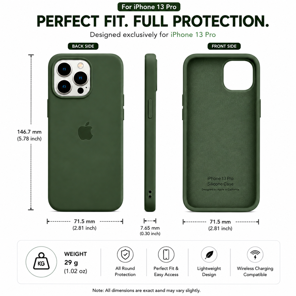 Anti-Fingerprint Premium Silicone Case for iPhone 13 Pro