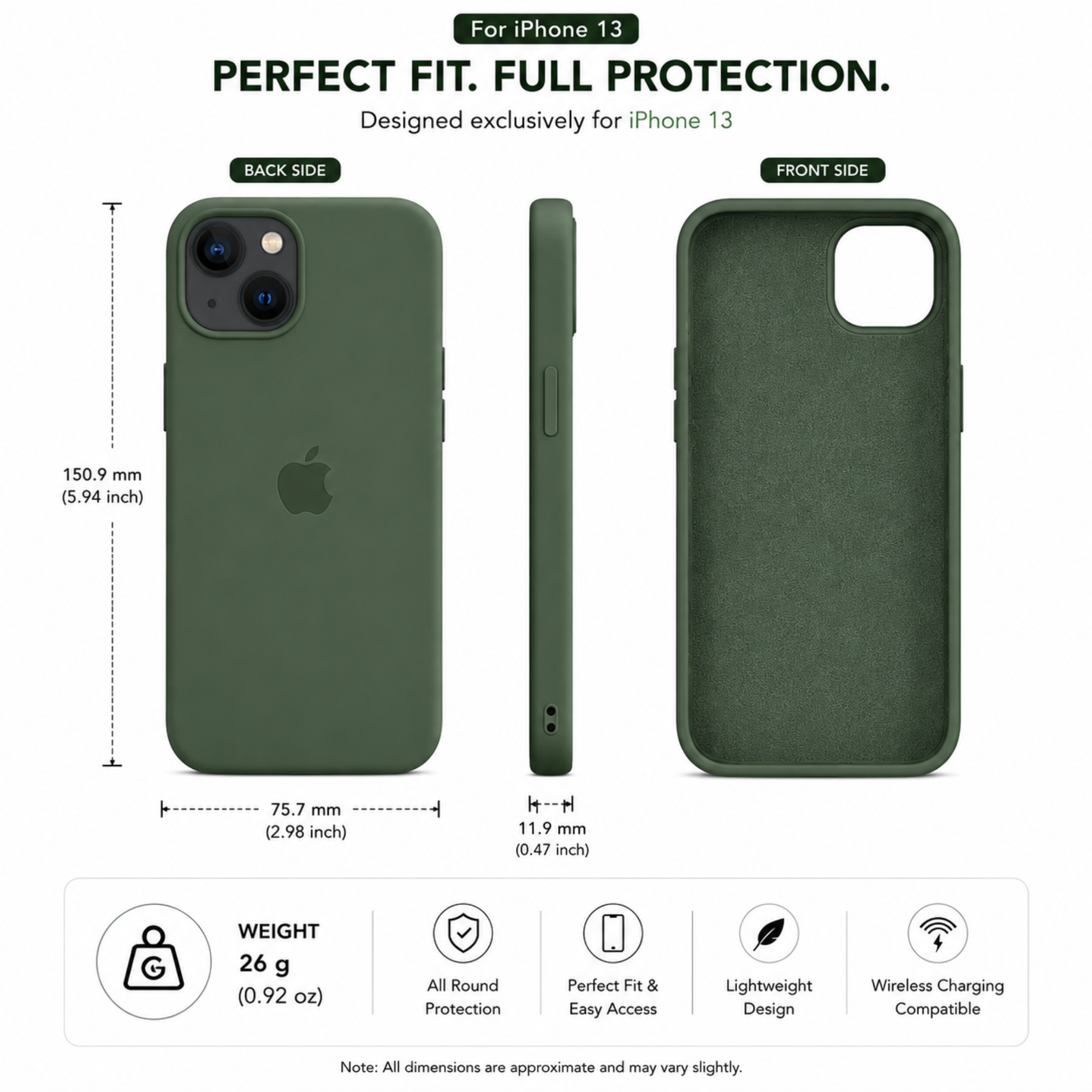 Anti-Fingerprint Premium Silicone Case for iPhone 13