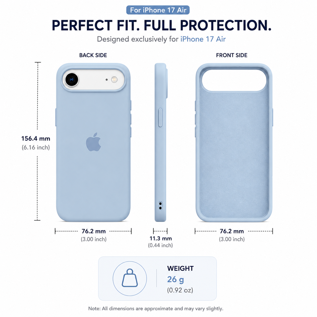 Anti-Fingerprint Premium Silicone Case for iPhone 17 Air