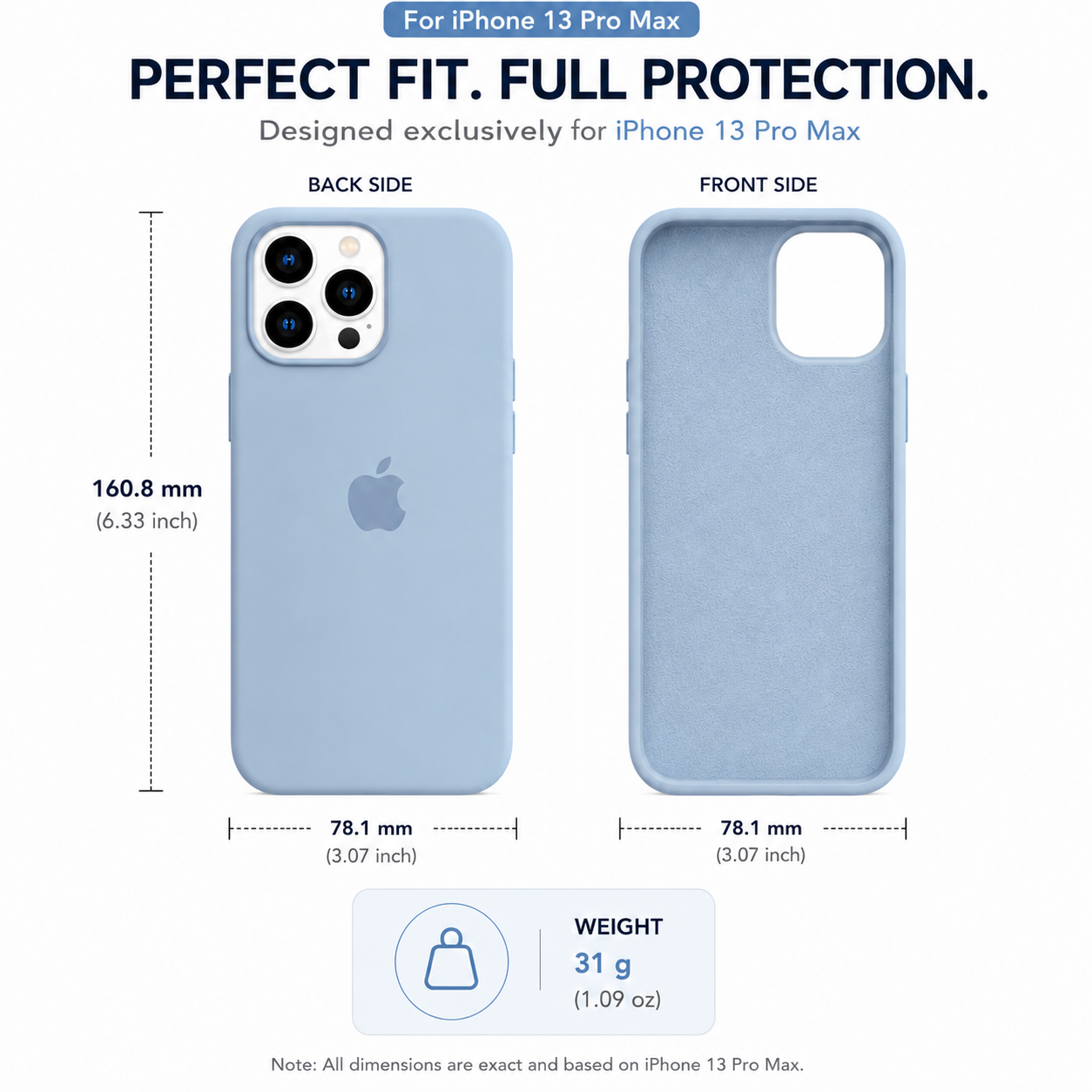 Anti-Fingerprint Premium Silicone Case for iPhone 13 Pro Max