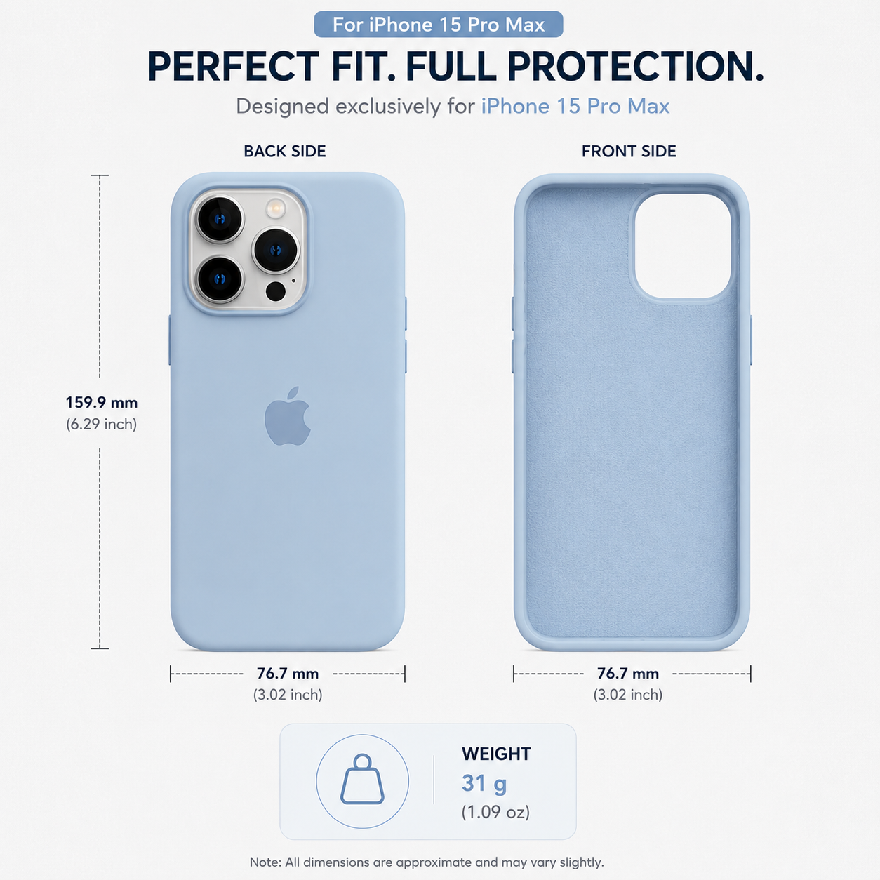 Anti-Fingerprint Premium Silicone Case for iPhone 15 Pro Max