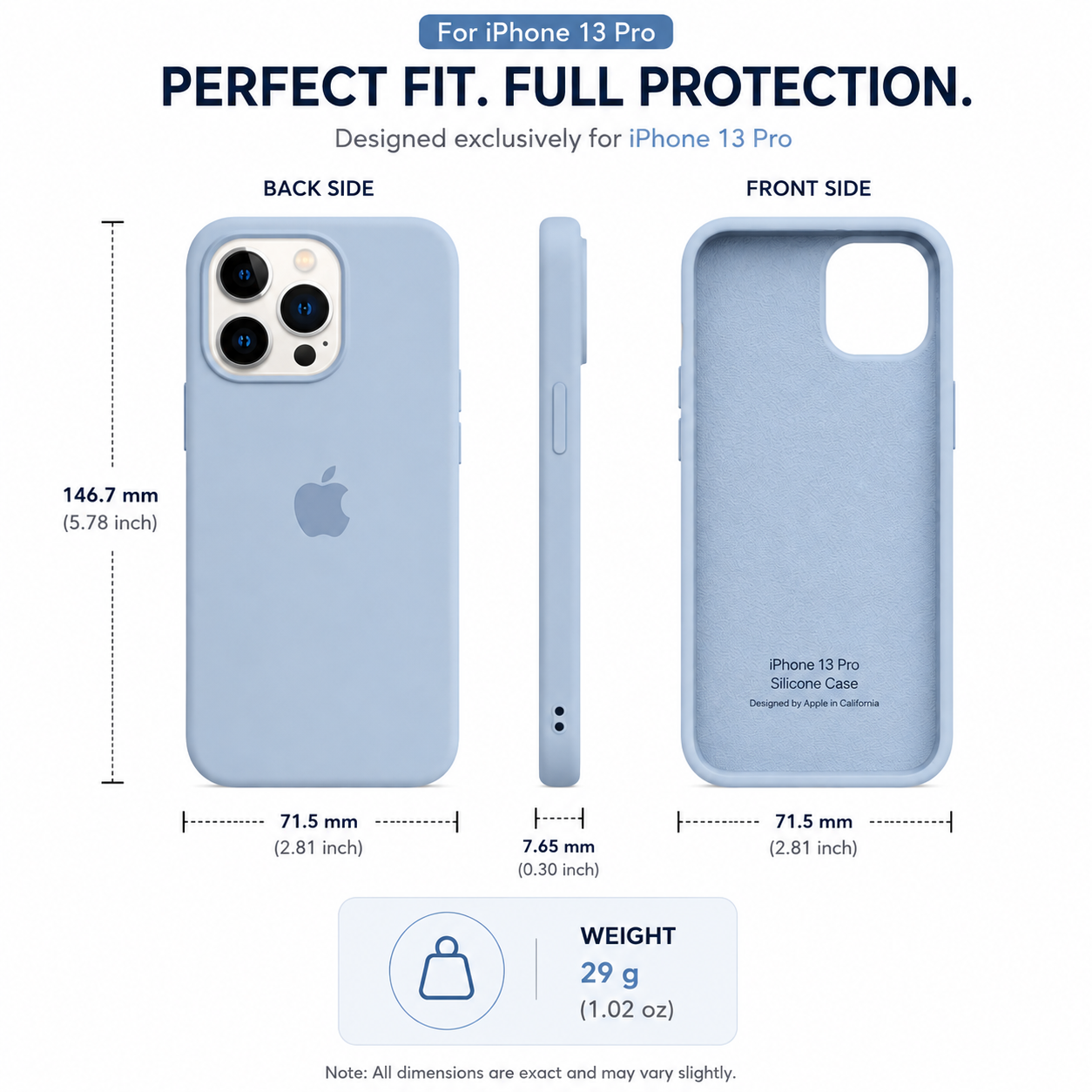 Anti-Fingerprint Premium Silicone Case for iPhone 13 Pro