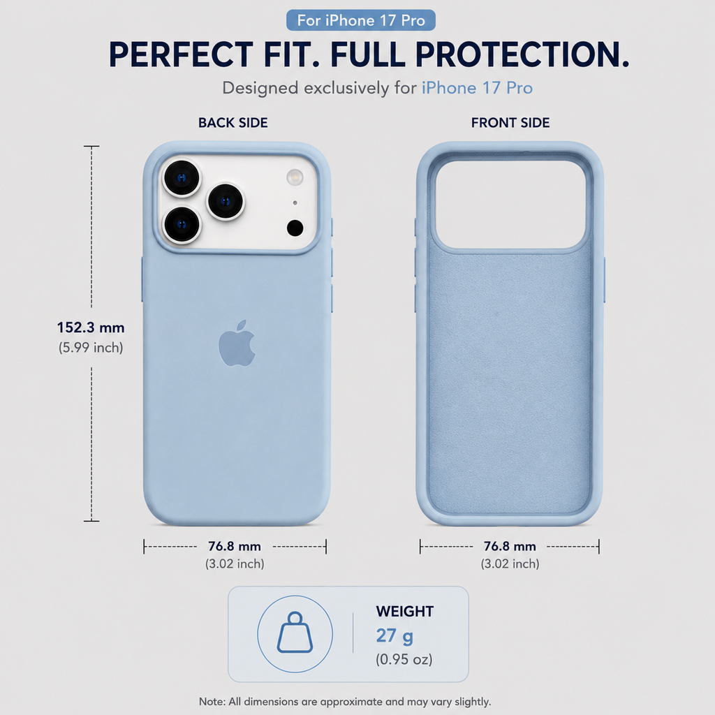 Anti-Fingerprint Premium Silicone Case for iPhone 17 Pro