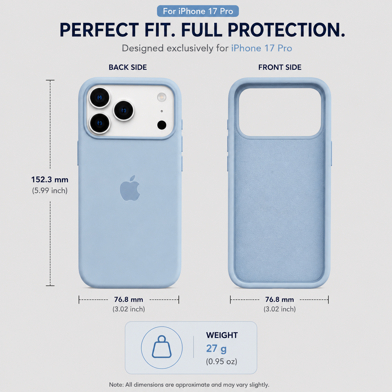 Anti-Fingerprint Premium Silicone Case for iPhone 17 Pro