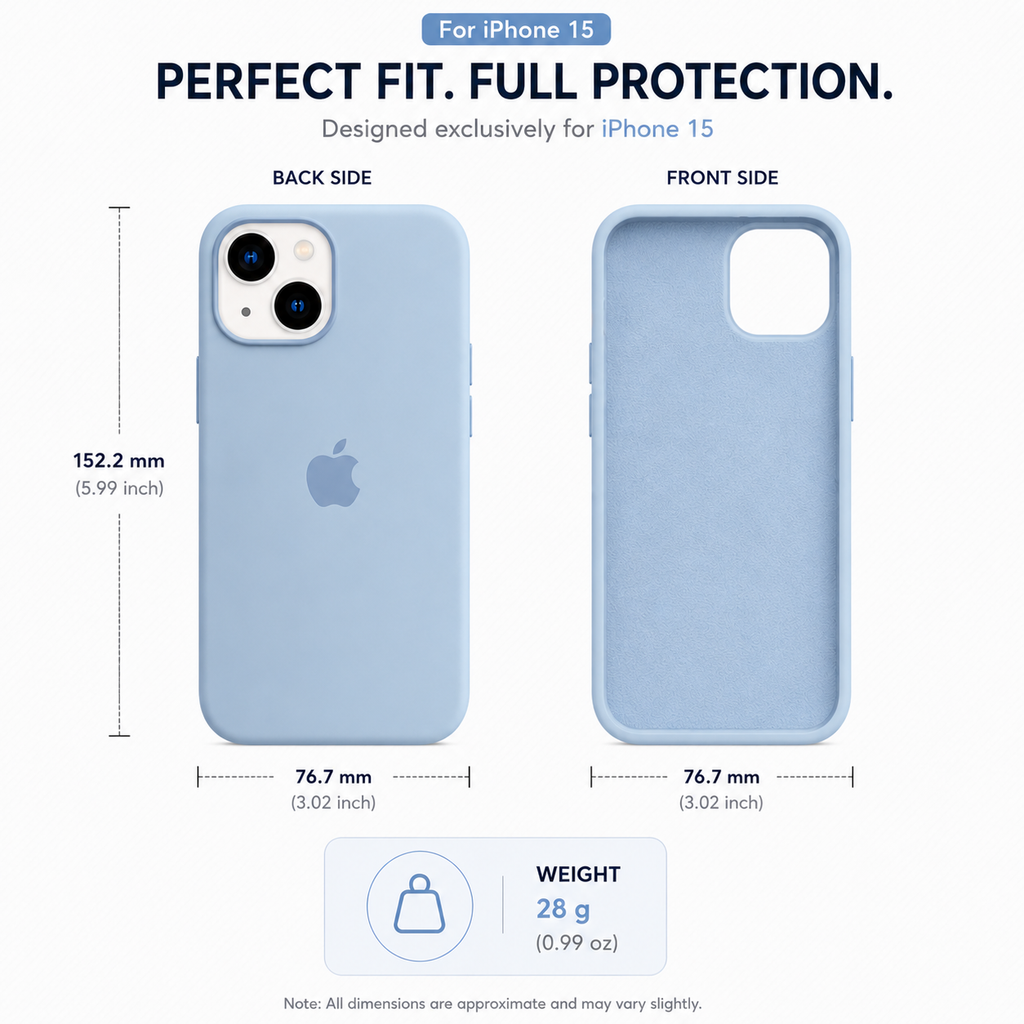 Anti-Fingerprint Premium Silicone Case for iPhone 15