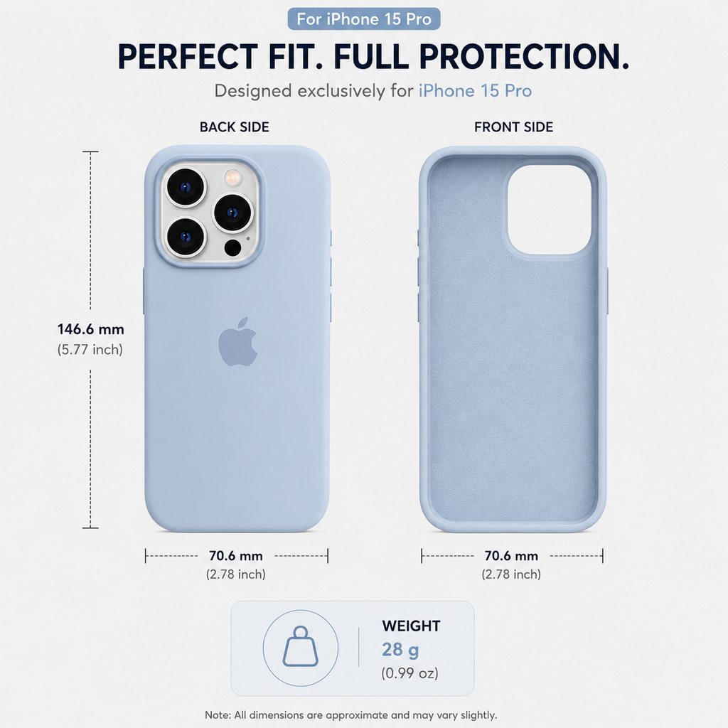 Anti-Fingerprint Premium Silicone Case for iPhone 15 Pro