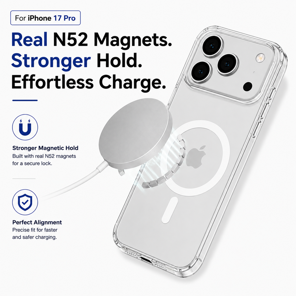N52 MagSafe Clear Case for iPhone 17 Pro