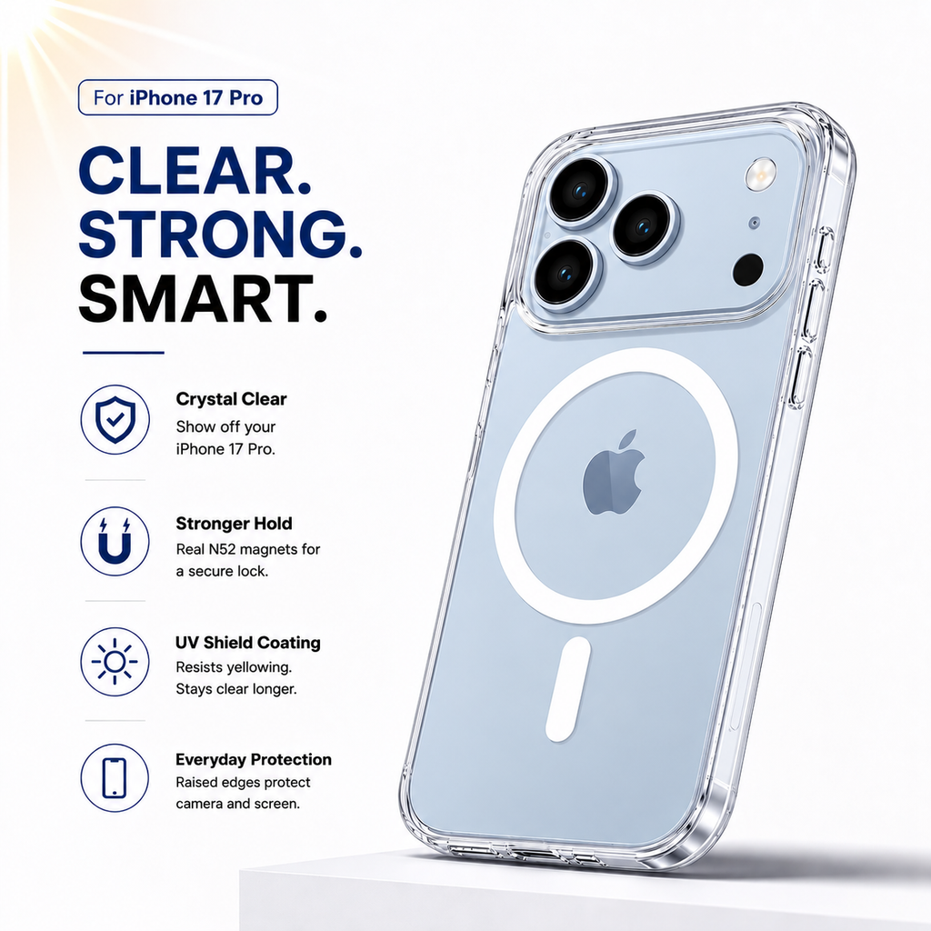 N52 MagSafe Clear Case for iPhone 17 Pro